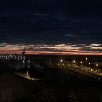 vue port GRH4-Sète coucher du soleil
