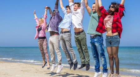 Friends on the beach